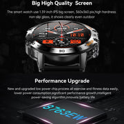 LEMFO K52 1.39 inch IPS Square Screen Smart Watch Supports Bluetooth Calls(Black)