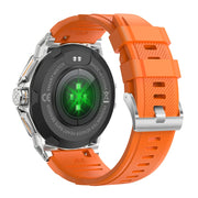 K62 1.43 inch AMOLED Round Screen Smart Watch Supports Bluetooth Calls(Silver Orange)