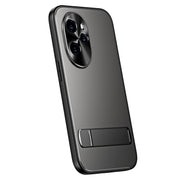 For Honor 100 R-JUST RJ-61 Electroplating Frosted TPU + PC Phone Case with Holder(Grey)