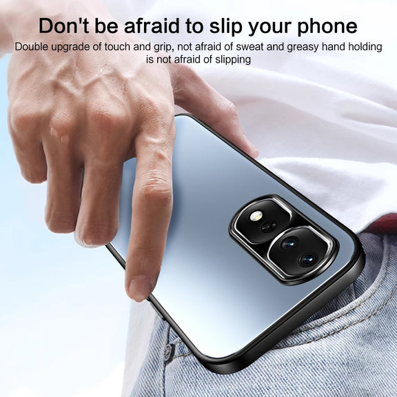 For Honor 80 Pro R-JUST RJ-61 Electroplating Frosted TPU + PC Phone Case with Holder(Silver)