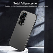 For Honor 70 Pro R-JUST RJ-61 Electroplating Frosted TPU + PC Phone Case with Holder(Blue)