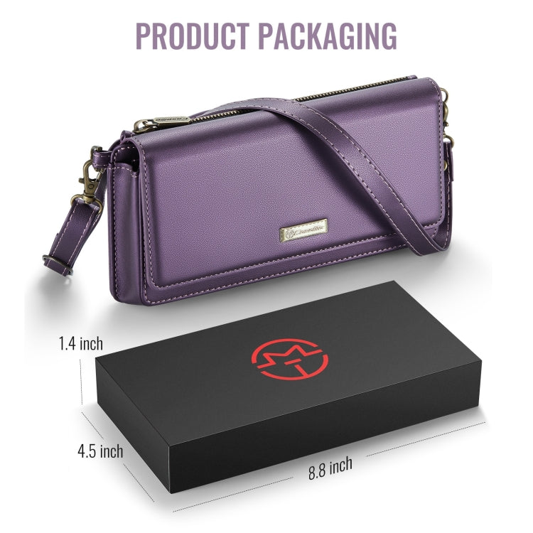 CaseMe Me30 Multi Functional Diagonal Cross Bag Phone Case(Purple)
