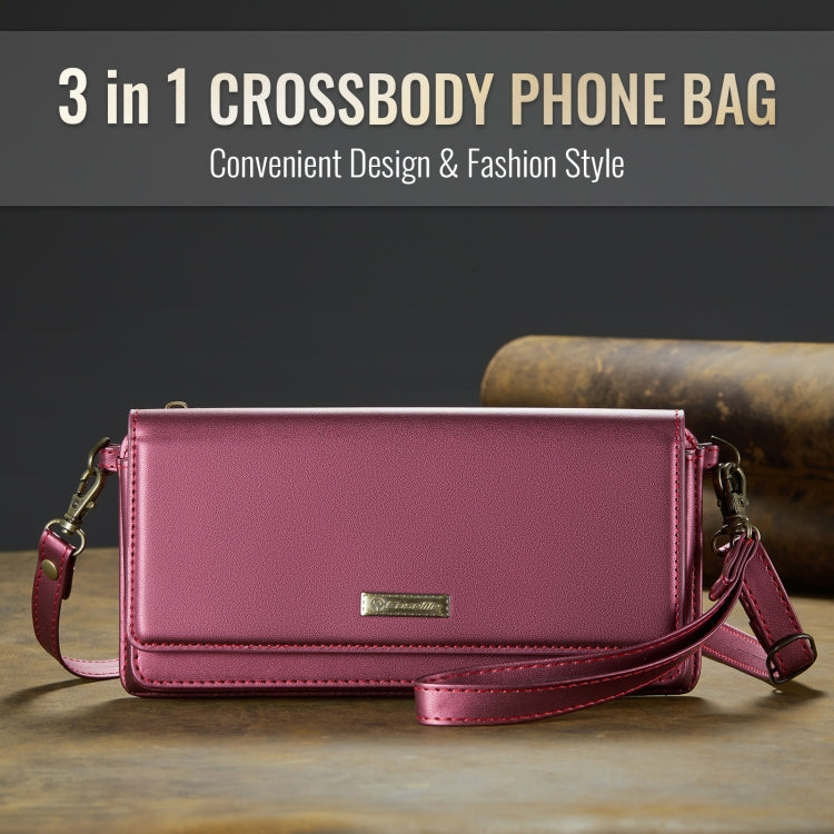CaseMe Me30 Multi Functional Diagonal Cross Bag Phone Case(Red)