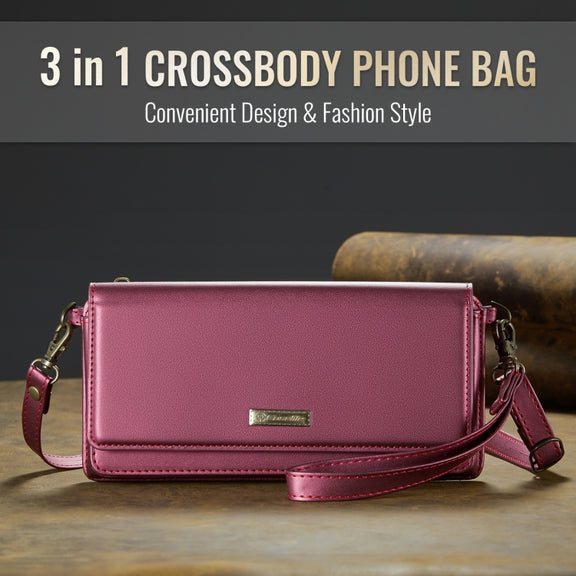 CaseMe Me30 Multi Functional Diagonal Cross Bag Phone Case(Red)