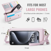 CaseMe Me30 Multi Functional Diagonal Cross Bag Phone Case(Pink)