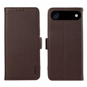 For iPhone 17 Air ABEEL Side-Magnetic Litchi Pattern Leather RFID Phone Case(Brown)
