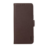 For iPhone 17 Pro Max ABEEL Side-Magnetic Litchi Pattern Leather RFID Phone Case(Brown)