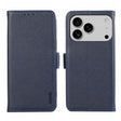 For iPhone 17 Pro Max ABEEL Side-Magnetic Litchi Pattern Leather RFID Phone Case(Blue) - free shipping - PMc TechLife - Order now!