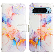 For Google Pixel 9 PT003 Marble Pattern Flip Leather Phone Case(Galaxy Marble White)