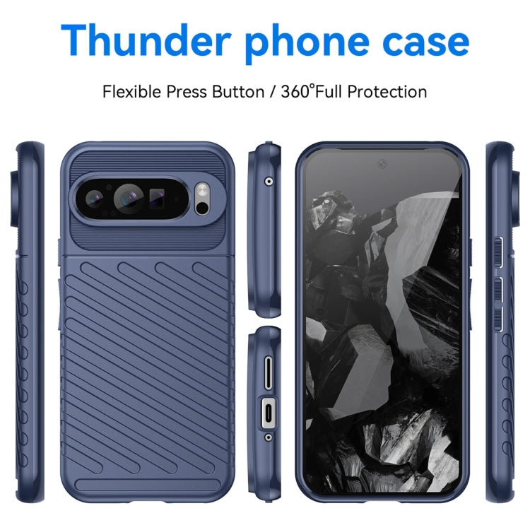 For Google Pixel 9 Pro XL Thunderbolt Shockproof TPU Phone Case(Blue)