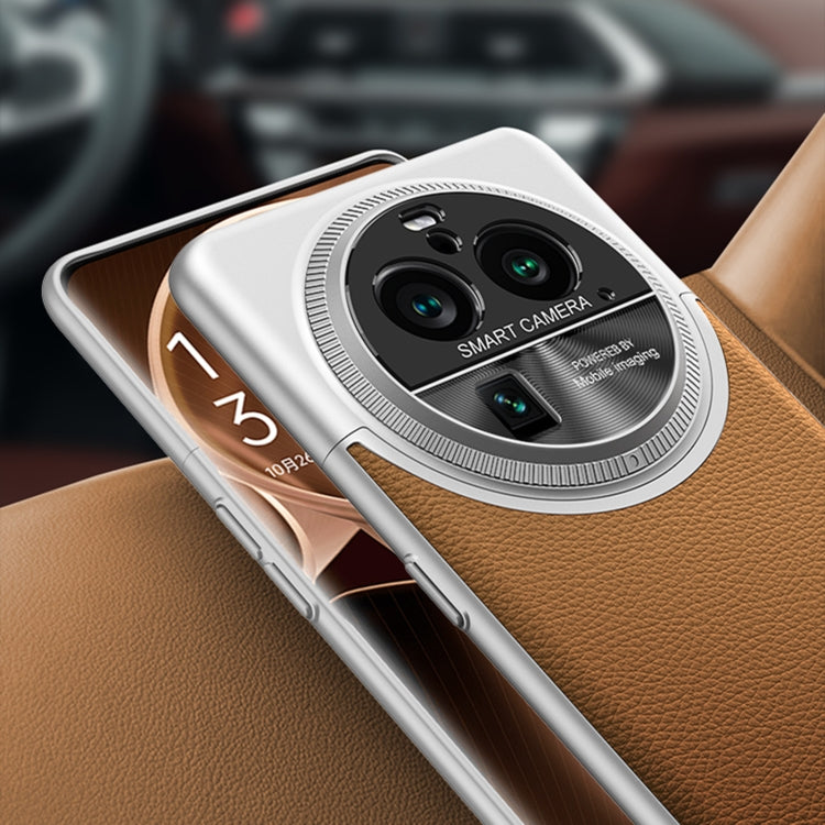 For OPPO Find X6 GKK Mortise-Tenon Connection Contrast Color Leather Shockproof Phone Case(Blue)