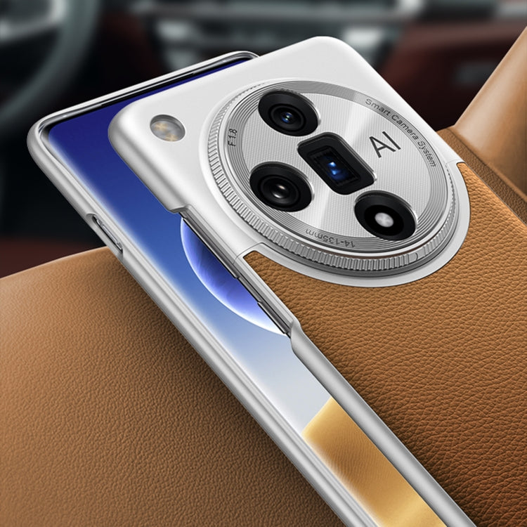 For OPPO Find X7 GKK Mortise-Tenon Connection Contrast Color Leather Shockproof Phone Case(Black)