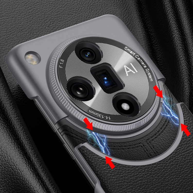 For OPPO Find X7 GKK Mortise-Tenon Connection Contrast Color Leather Shockproof Phone Case(Brown)