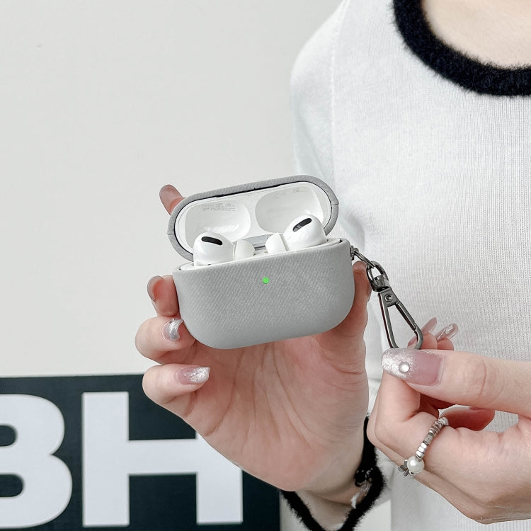 For AirPods Pro 2 Suede Earphone Protective Case(White)