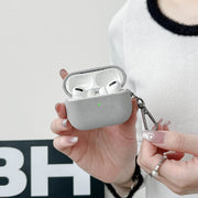 For AirPods Pro 2 Suede Earphone Protective Case(White)