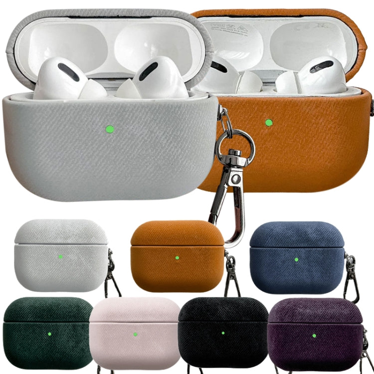For AirPods Pro Suede Earphone Protective Case(Purple)