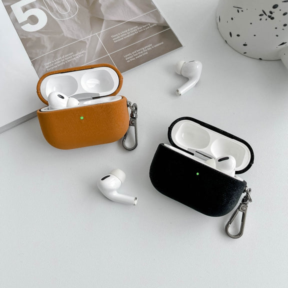 For AirPods Pro Suede Earphone Protective Case(Purple)