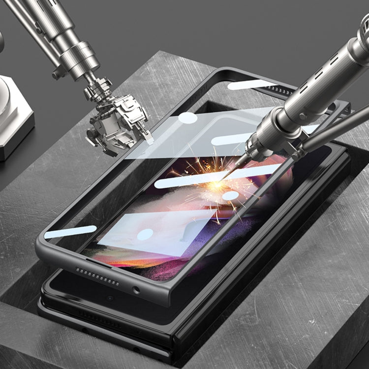 For Samsung Galaxy Z Fold3 GKK Integrated Blade Ultra-thin Full Coverage Phone Case(Cyan)