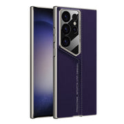 For Samsung Galaxy S23 Ultra 5G GKK Blade Ultra-thin Leather Full Coverage Phone Case(Purple)
