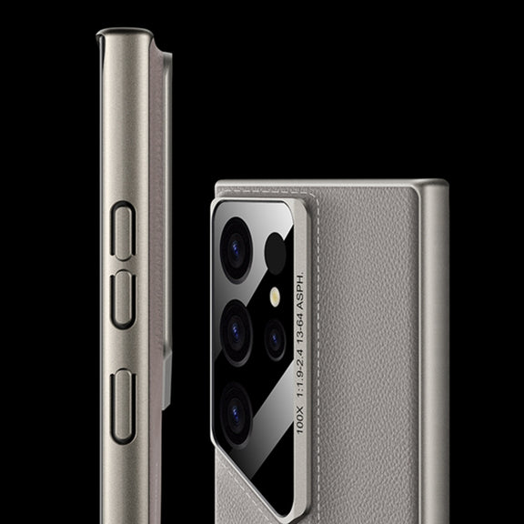 For Samsung Galaxy S23 Ultra 5G GKK Blade Ultra-thin Leather Full Coverage Phone Case(Carbon Fibre)