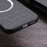 For Google Pixel 9 Pro CD Magnetic Ring Cloth Texture PU Phone Case(Purple)