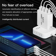 Ma-Ant 60W USB-C/Type-C+3 USB Multi-port Fast Charging Charger, Plug:US Plug(Black)
