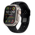 For Apple Watch Ultra 49mm Oval Holes Fluororubber Watch Band(Black) - Watch Bands by PMC TechLife | Online Shopping South Africa | PMC TechLife
