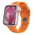For Apple Watch Series 6 44mm Oval Holes Fluororubber Watch Band(Orange) - Watch Bands by PMC TechLife | Online Shopping South Africa | PMC TechLife