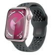 For Apple Watch Series 3 42mm Oval Holes Fluororubber Watch Band(Dark Grey) - free shipping - PMC TechLife - Order now!
