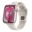 For Apple Watch Series 2 42mm Oval Holes Fluororubber Watch Band(Starlight) - Watch Bands by PMC TechLife | Online Shopping South Africa | PMC TechLife
