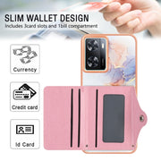 For OnePlus Nord N300 Marble Pattern IMD Card Slot Phone Case(Galaxy Marble White)