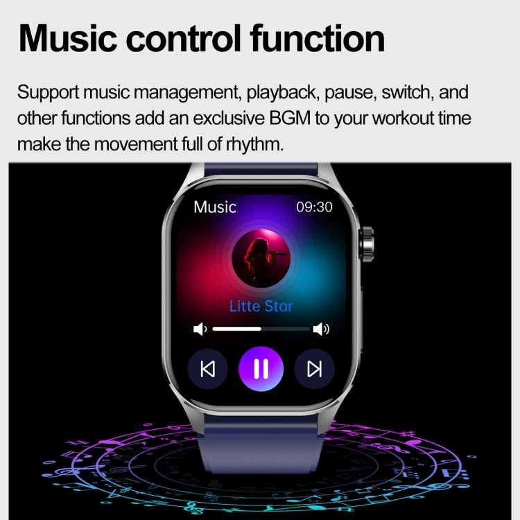 ET580 2.04 inch AMOLED Screen Sports Smart Watch Support Bluethooth Call /  ECG Function(Red Silicone Band)