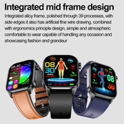 ET580 2.04 inch AMOLED Screen Sports Smart Watch Support Bluethooth Call /  ECG Function(Red Silicone Band)