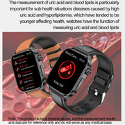 ET580 2.04 inch AMOLED Screen Sports Smart Watch Support Bluethooth Call /  ECG Function(Red Silicone Band)