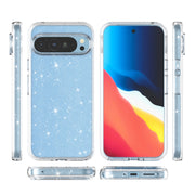 For Google Pixel 9 Pro XL Terminator Style Shockproof Phone Case(Glitter White)