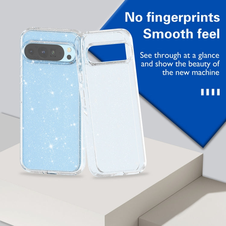 For Google Pixel 9 Pro XL Terminator Style Shockproof Phone Case(Glitter White)