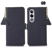For OnePlus CE4 5G Global Side-Magnetic TJ Genuine Leather RFID Phone Case(Blue)