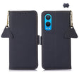 For OnePlus CE4 Lite Side-Magnetic TJ Genuine Leather RFID Phone Case(Blue) - OnePlus Cases by PMC TechLife | Online Shopping South Africa | PMC TechLife | Buy Now Pay Later Mobicred