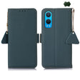 For OnePlus CE4 Lite Side-Magnetic TJ Genuine Leather RFID Phone Case(Green) - OnePlus Cases by PMC TechLife | Online Shopping South Africa | PMC TechLife | Buy Now Pay Later Mobicred