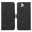 For iPhone 16e ABEEL Frosted Magnetic RFID Leather Phone Case(Black) - iPhone 16e Cases by PMC TechLife | Online Shopping South Africa | PMC TechLife | Buy Now Pay Later Mobicred