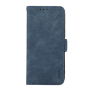 For iPhone 16e ABEEL Frosted Magnetic RFID Leather Phone Case(Blue)