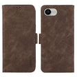 For iPhone 16e ABEEL Frosted Magnetic RFID Leather Phone Case(Brown) - iPhone 16e Cases by PMC TechLife | Online Shopping South Africa | PMC TechLife | Buy Now Pay Later Mobicred