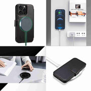 For iPhone 14 Pro ESEBLE E1 Nappa Texture MagSafe Holder Leather Phone Case(Black)