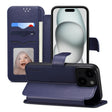 For iPhone 15 ESEBLE E1 Nappa Texture MagSafe Holder Leather Phone Case(Dark Blue) - iPhone 15 Cases by ESEBLE | Online Shopping South Africa | PMC TechLife | Buy Now Pay Later Mobicred