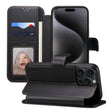 For iPhone 15 Pro ESEBLE E1 Nappa Texture MagSafe Holder Leather Phone Case(Black) - iPhone 15 Pro Cases by ESEBLE | Online Shopping South Africa | PMC TechLife | Buy Now Pay Later Mobicred