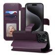 For iPhone 15 Pro Max ESEBLE E1 Nappa Texture MagSafe Holder Leather Phone Case(Dark Purple) - iPhone 15 Pro Max Cases by ESEBLE | Online Shopping South Africa | PMC TechLife | Buy Now Pay Later Mobicred