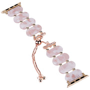 For Apple Watch Ultra 2 49mm Resin Retractable Chain Watch Band(Pink Flower)