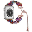 For Apple Watch Series 9 41mm Resin Retractable Chain Watch Band(Pearlescent Rainbow) - free shipping - PMC TechLife - Order now!