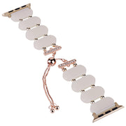 For Apple Watch Series 8 41mm Resin Retractable Chain Watch Band(Mermaid Pink)