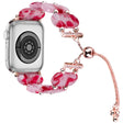 For Apple Watch Series 6 40mm Resin Retractable Chain Watch Band(Rose Red) - Watch Bands by PMC TechLife | Online Shopping South Africa | PMC TechLife